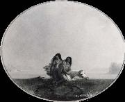 Miller, Alfred Jacob Indian Elopemetn painting